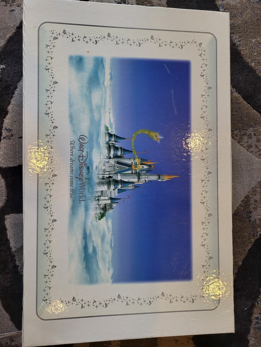 Disney White Teal Logo Decorative Plate
